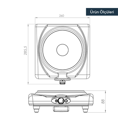 Kumtel Siyah Elektirikli̇ Setüstü Hotplate Ocak Lx-7011