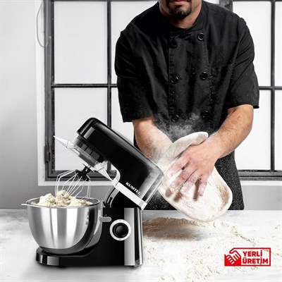 Kumtel Siyah Hamur Yoğurma 1800Watt 4.5Lt Dondurma Yapma Aprt. SM-02