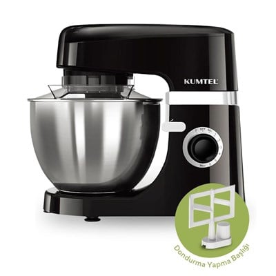 Kumtel Siyah Hamur Yoğurma 1800Watt 4.5Lt Dondurma Yapma Aprt. SM-02