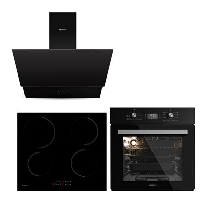 Kumtel Siyah İndüksiyon Ocaklı Ankastre Set