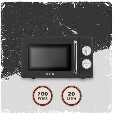 Kumtel Siyah Retro Mikrodalga Fırın 20L HM-09