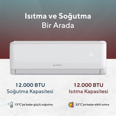 Kumtel Sugi KMSAC-12 12.000 Btu Inverter Duvar Tipi Split Klima