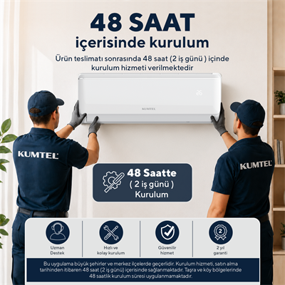 Kumtel Sugi KMSAC-12 12.000 Btu A++ Inverter Duvar Tipi Split Klima (Montaj Dahil)