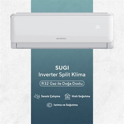 Kumtel Sugi KMSAC-12 12.000 Btu A++ Inverter Duvar Tipi Split Klima (Montaj Dahil)