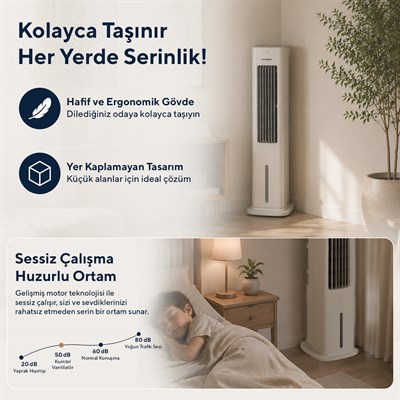 Kumtel Sulu Portatif Soğutucu (Air Cooler) HAC-02
