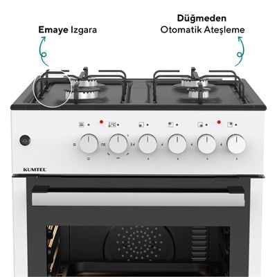 Kumtel Tam Boy Fırın Beyaz LF662S-40F