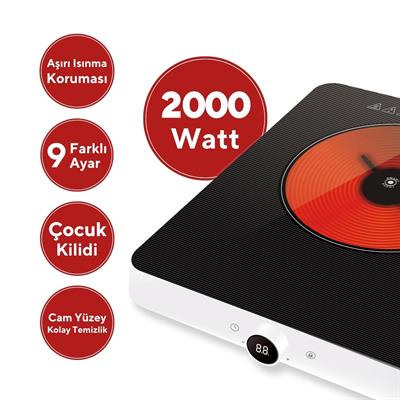 Kumtel Tekli Elektrikli Vitroseramik Ocak HCA-2001