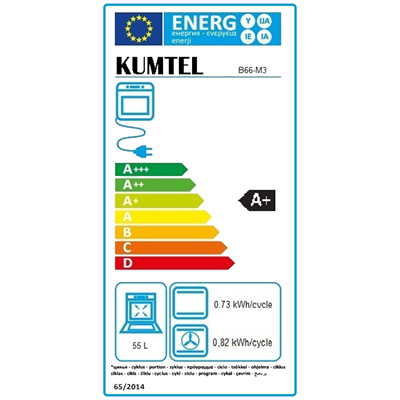Kumtel Turbo Fanlı Ankastre Fırın Beyaz 7 Prog. B66-M3(MT)