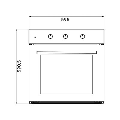 Kumtel Turbo Fanlı Piliç Çevirmeli Siyah Ankastre Fırın 9 Program B66-SGF2(MT)
