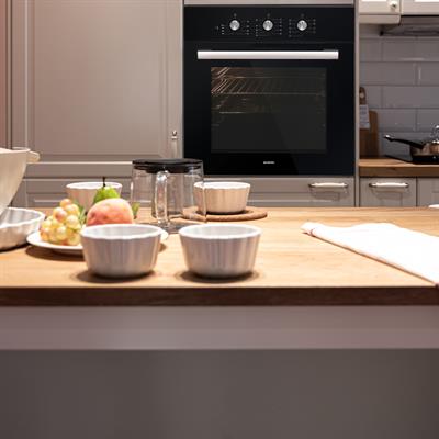 Kumtel Turbo Fanlı Piliç Çevirmeli Siyah Ankastre Fırın 9 Program B66-SGF2(MT)