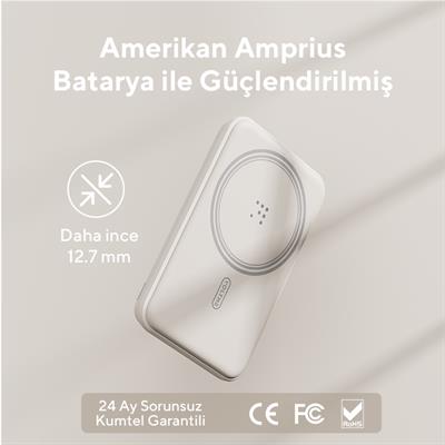 Voltme Bej MagPak 5000mAh Magsafe Kablosuz Powerbank- 22.5W