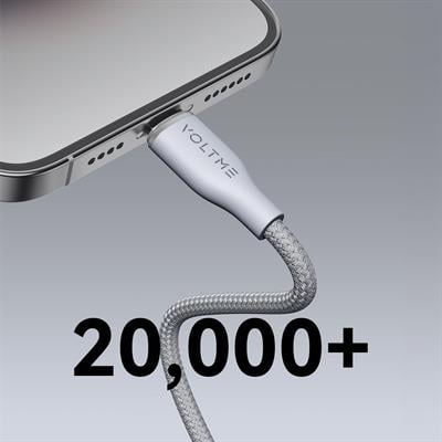 VOLTME C2082 Powerlink Rugg 60W Type-C to Lightning  Şarj Kablosu 1.2M 3A-Gri