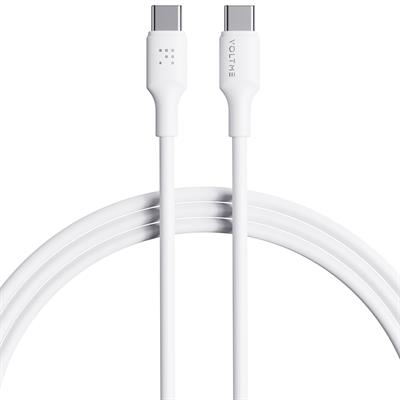 VOLTME C2273 60W USB-C to USB-C Hızlı Şarj ve Veri Kablosu 2 Metre – Beyaz