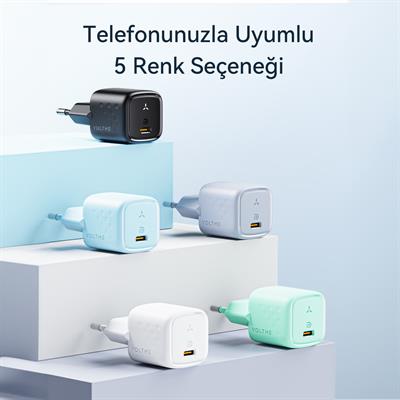 VOLTME V2003 Revo Siyah 20W USB-C Şarj Aleti