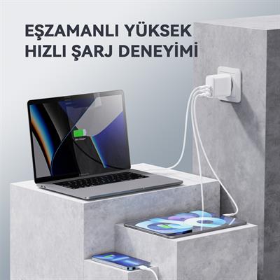 VOLTME V2024V1 Revo Beyaz 67W CCA GaN Şarj Aleti