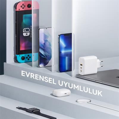 VOLTME V2026 Revo Beyaz 100W CCA GaN Şarj Aleti