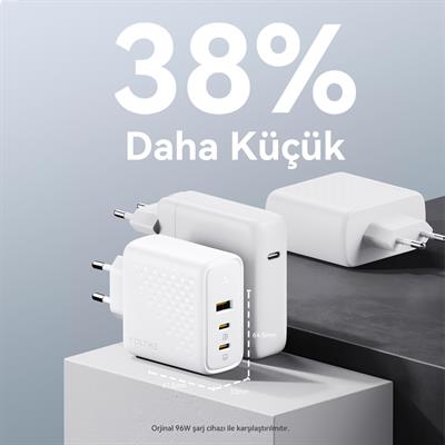 VOLTME V2026 Revo Beyaz 100W CCA GaN Şarj Aleti