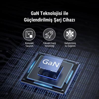 VOLTME V2109 Revo Siyah 35W CA GaN Şarj Aleti