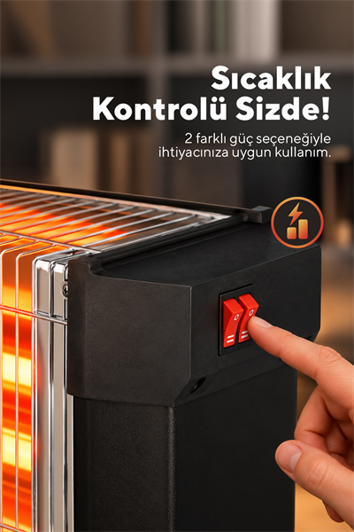 Zenon Çift Taraflı Isıtıcı 1800 W KS-2740