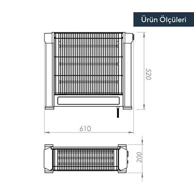 Zenon Çift Taraflı Isıtıcı 1800 W KS-2740