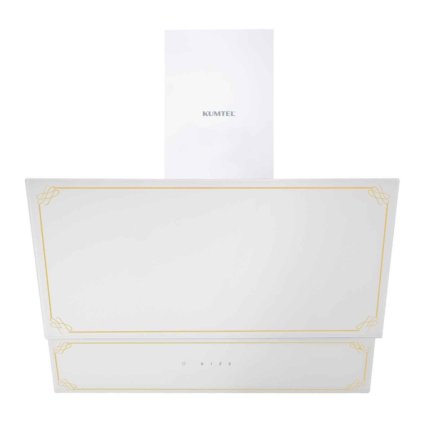 Kumtel Rustik Beyaz Cam Davlumbaz DA6-835