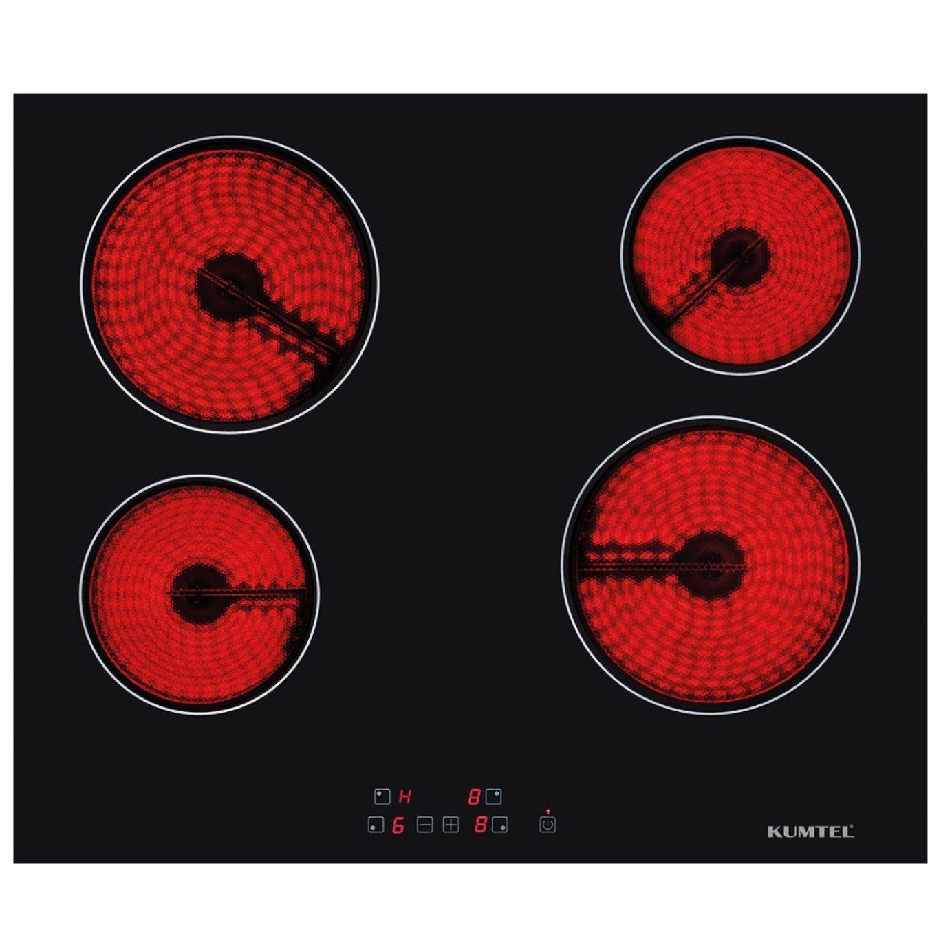 Kumtel  Vitroseramik Elektrikli Siyah Cam Ankastre Ocak V6-04T