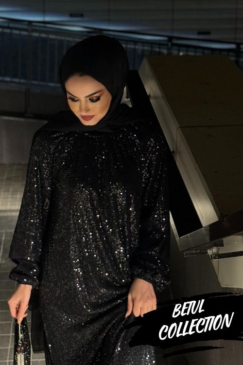 Tesettür siyah şal