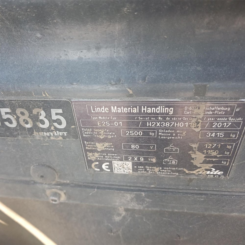 LINDE E25-387 Elektrikli Forklift (F1.5835)