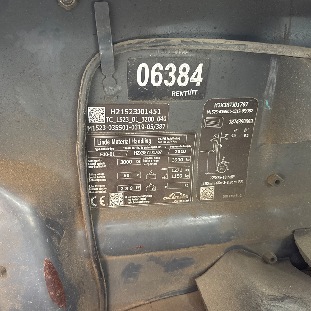 LINDE E30-387 Elektrikli Forklift (F1.6384)