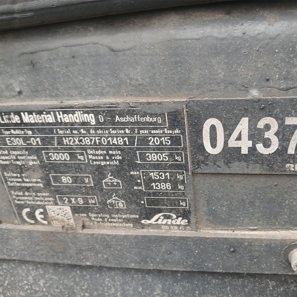 LINDE E30L-387 Elektrikli Forklift (F1.4378)