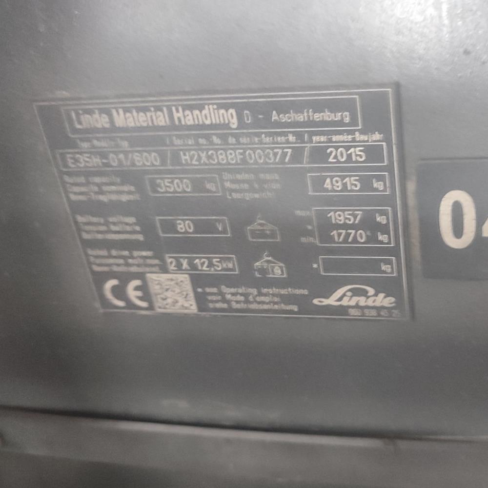 LINDE E35/600H-388 Elektrikli Forklift (F1.4254)
