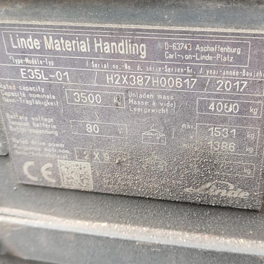 LINDE E35L-387 Elektrikli Forklift (F1.5815)
