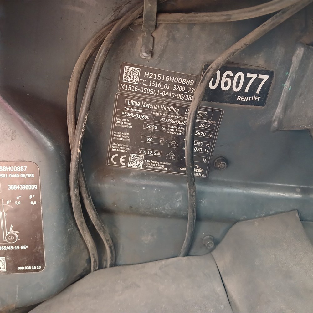 LINDE E50/600HL-388 Elektrikli Forklift (F1.6077)