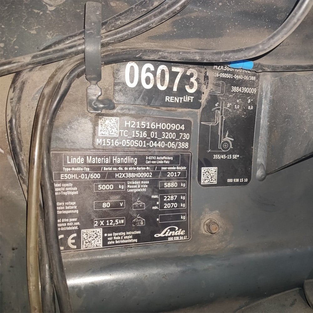 LINDE E50/600HL-388 Elektrikli Forklift (F1.6073)