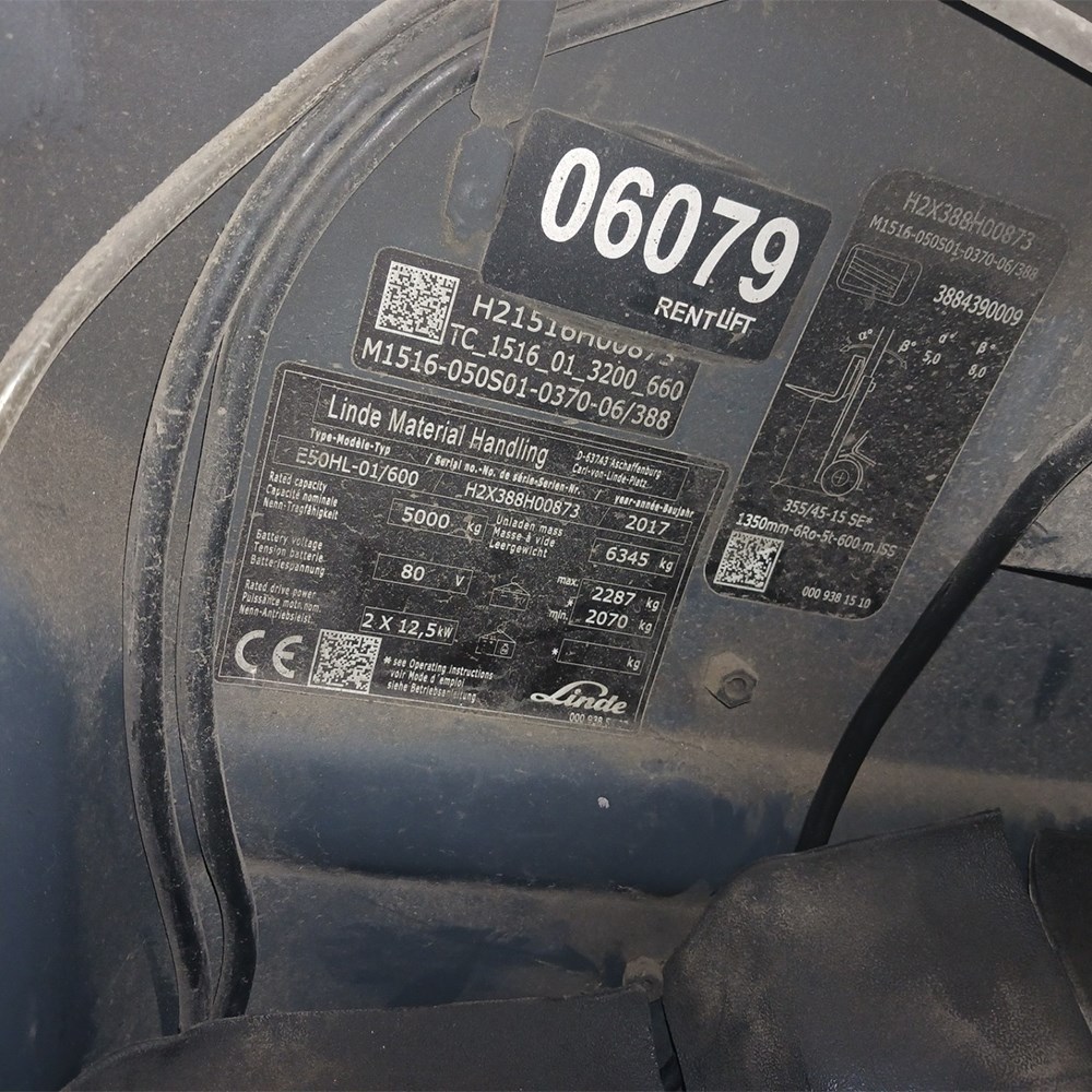 LINDE E50/600HL-388 Elektrikli Forklift (F1.6079)