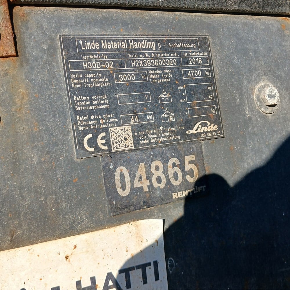 LINDE H30D-393-02 Dizel Forklift (F1.4865)