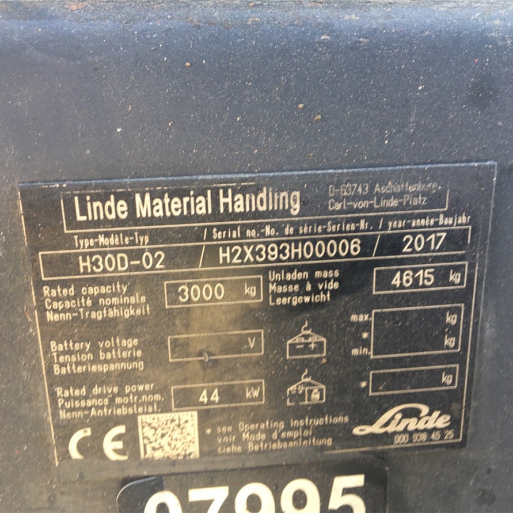 LINDE H30D-393-02 Dizel Forklift (F9.7995)