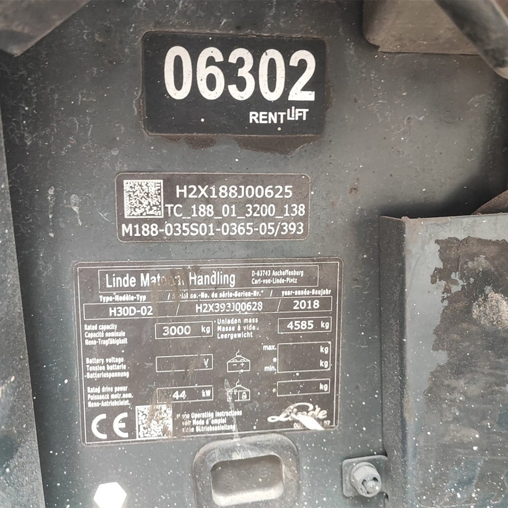 LINDE H30D-393 Dizel Forklift (F1.6302)