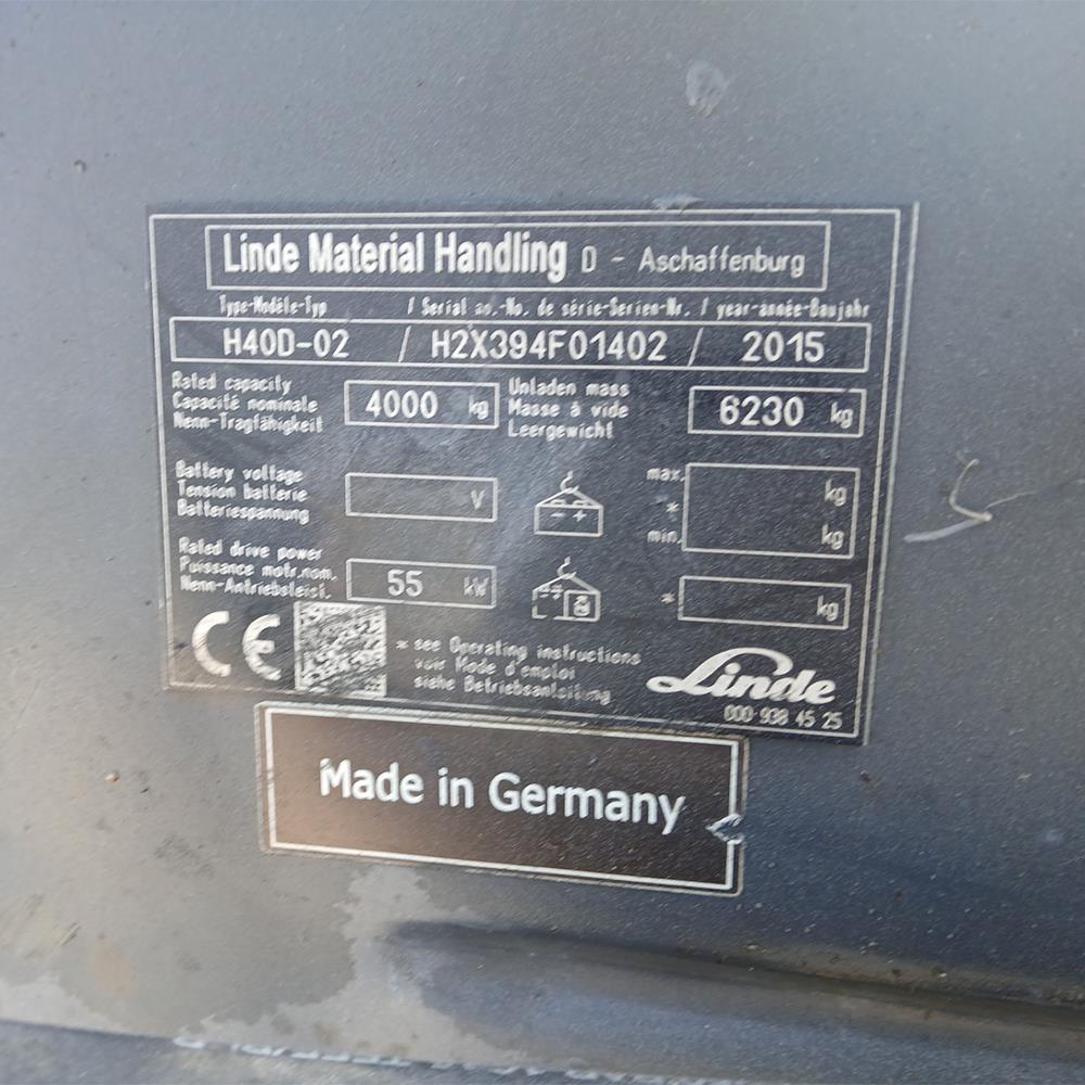 LINDE H40D-394-02 Dizel Forklift (F9.10624)