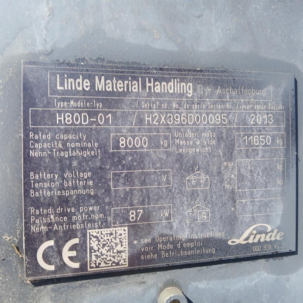 LINDE H80D-396 Dizel Forklift (F1.3336) [OPS]
