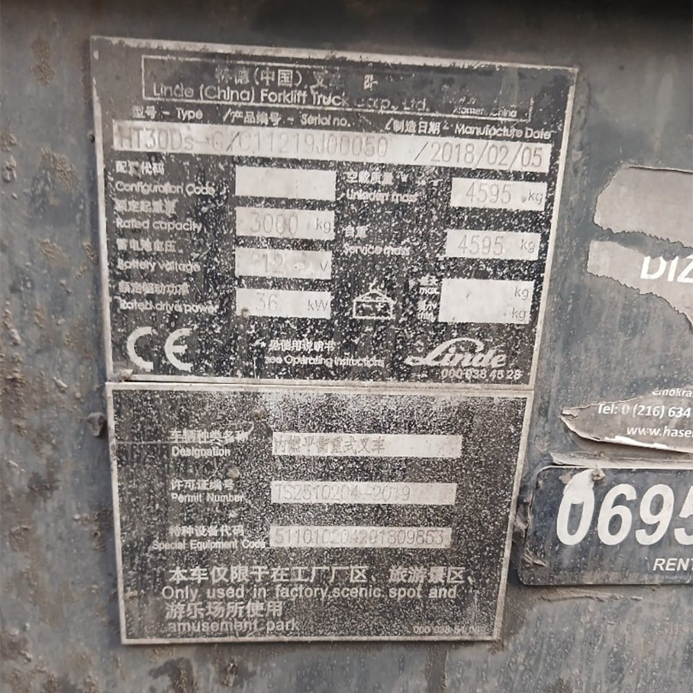 LINDE HT30D-1219 Dizel Forklift (F1.6956)