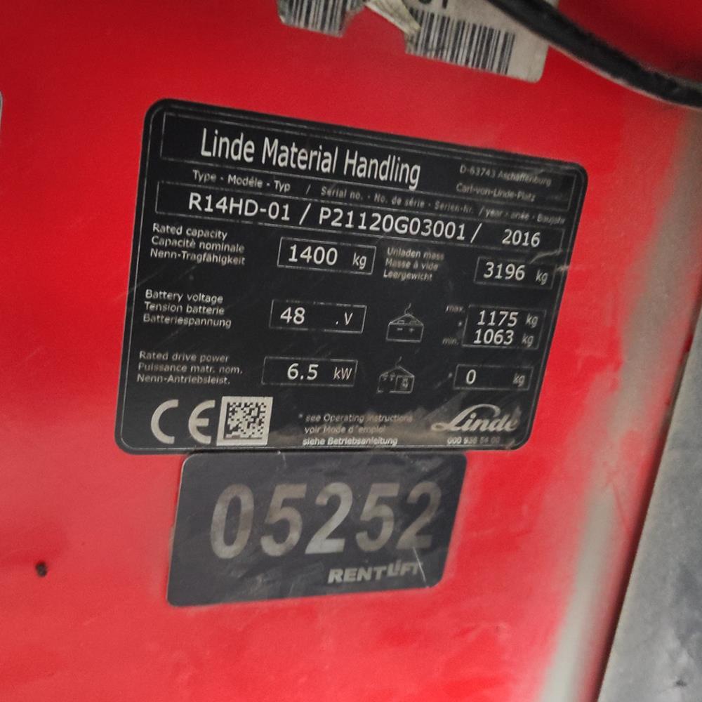 LINDE R14HD-1120  Reach Truck (F1.5252)