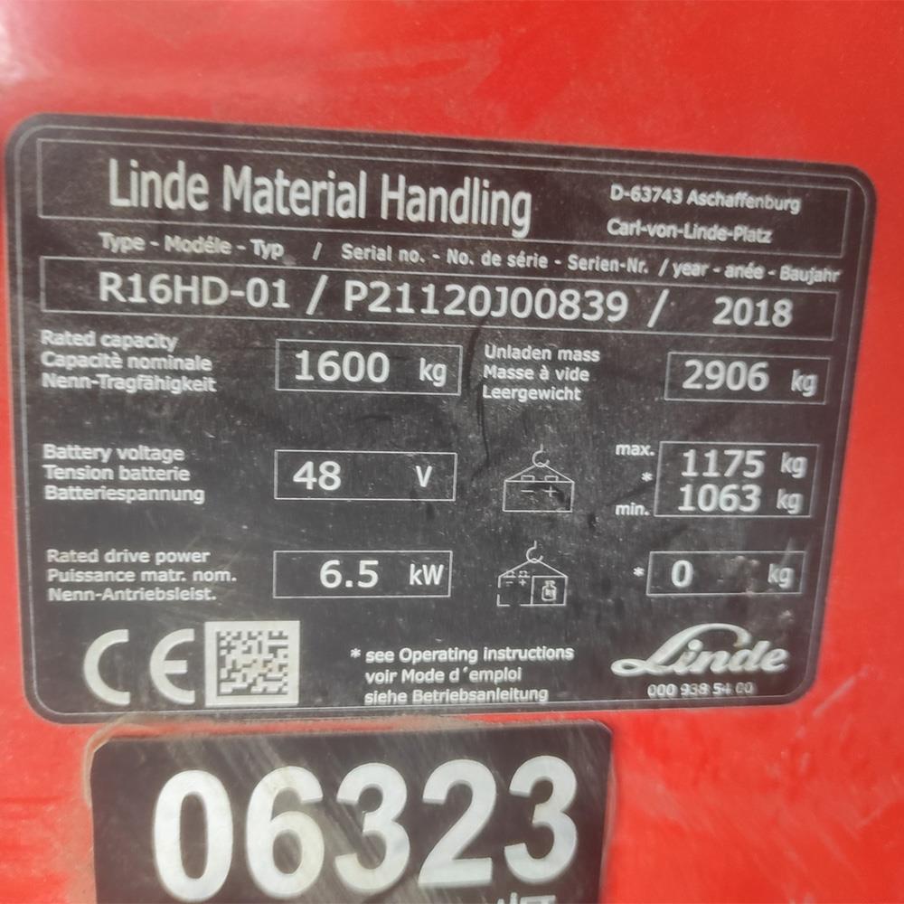 LINDE R16HD-1120  Reach Truck (F1.6323)