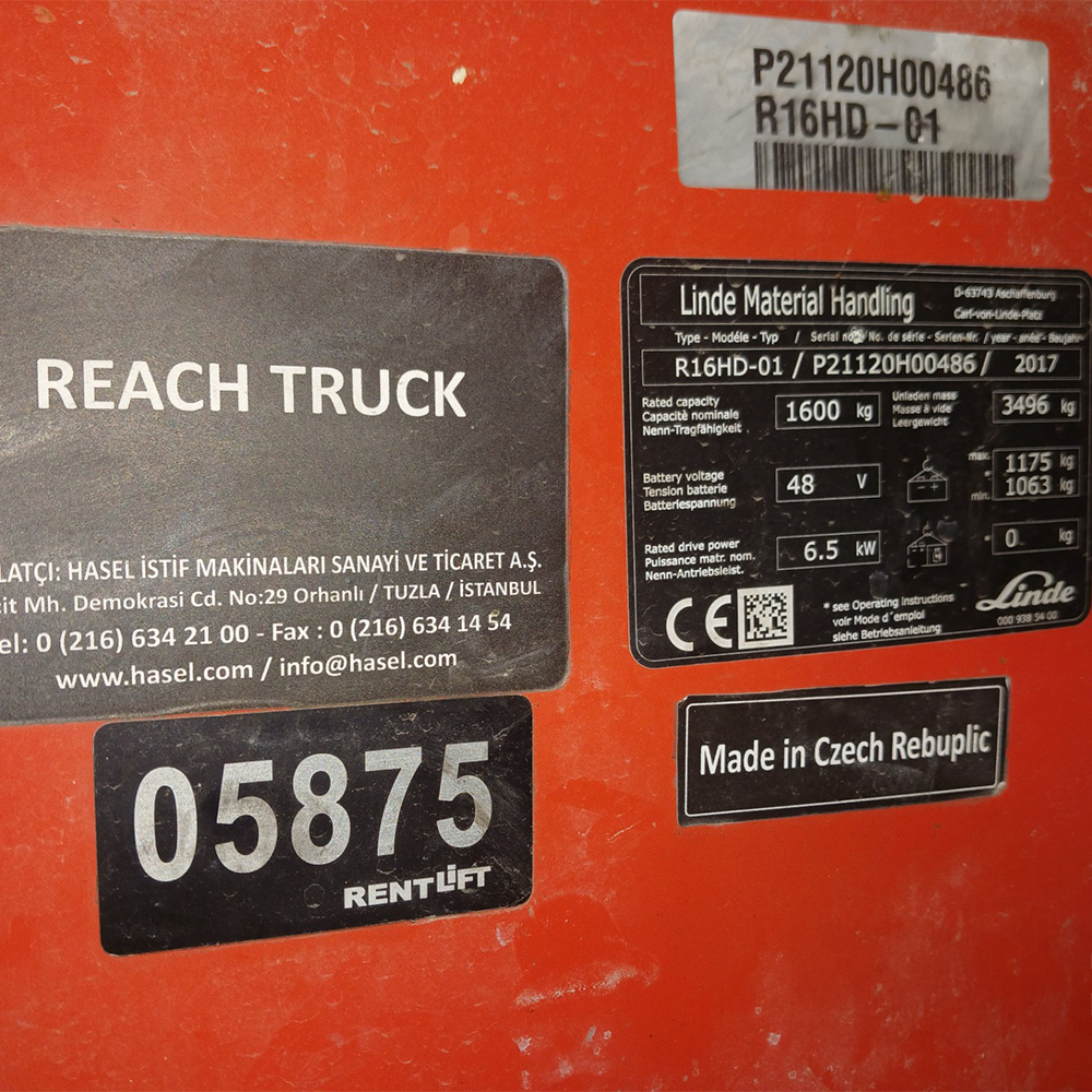 LINDE R16HD-1120  Reach Truck (F1.5875)