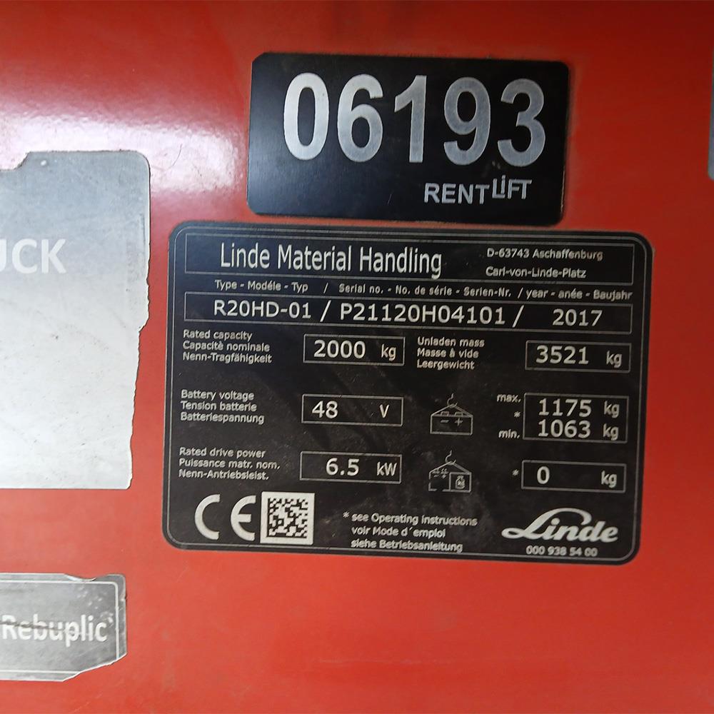 LINDE R20HD-1120  Reach Truck (F1.6193)