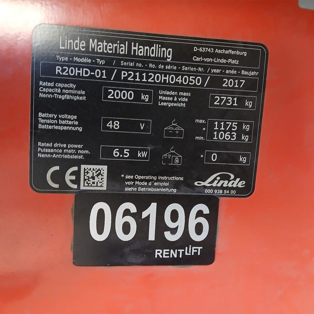 LINDE R20HD-1120  Reach Truck (F1.6196)