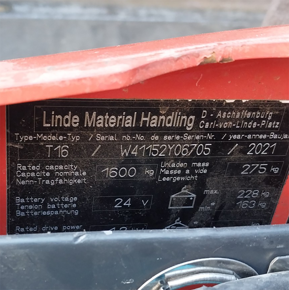 LINDE T16-1152  Elektrikli Transpalet (F1.7887) [OPS]