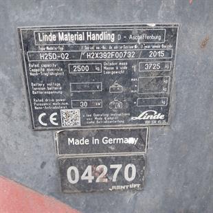 LINDE H25D-392 Dizel Forklift (F1.4270)