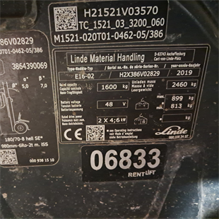 LINDE E16-386 Elektrikli Forklift (F1.6833)