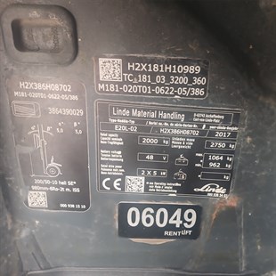 LINDE E20L-386 Elektrikli Forklift (F1.6049) [OPS]